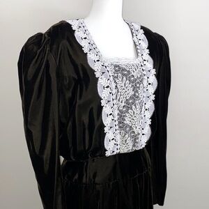 Scott McClintock velvet espresso brown dress